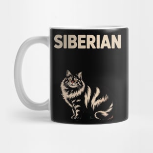 Siberian Cat Silhouette Siberian Cat Lover Mug